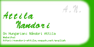 attila nandori business card