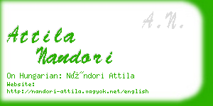 attila nandori business card